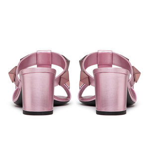 Shoes Strap <b>Slipper</b> Sandal With Stubs Design Style <b>Slippers</b> Short Chunky Heels for Women and Ladies - Product Image 4