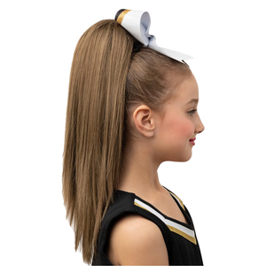 Extensión de Cola de Caballo de Cabello Humano, Liso, de 20 Pulgadas, Doble Trama, Puntas Gruesas, con Cierre Mágico, Calidad de Salón, Venta al por Mayor HD - Product Image 1