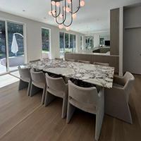 SHIHUI Design de luxe personnalisé pierre naturelle de haute qualité 10 places Rectangle Calacatta Viola Table de salle à manger en marbre italien