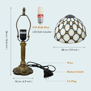 <span class=keywords><strong>Lampe</strong></span> de chevet vintage style <span class=keywords><strong>Tiffany</strong></span> avec perles beiges, <span class=keywords><strong>lampe</strong></span> de bureau, <span class=keywords><strong>petite</strong></span> <span class=keywords><strong>lampe</strong></span> d'appoint, <span class=keywords><strong>lampe</strong></span> de lecture avec couleur - Product Image 5
