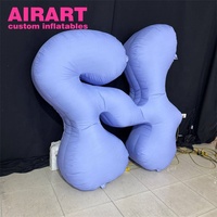 Lettres gonflables bleues tendance, lettres gonflables bleues pour les présentoirs publicitaires, lettres gonflables bleues en PVC