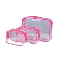 Sac de rangement transparent en PVC avec fermeture éclair pour cosmétiques, maquillage, bijoux, DIY, shopping, petit format, personnalisable