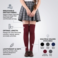 Calze LaJourdin Traspiranti in Maglia 20D Anti-Strappo per Uniforme Scolastica JK |   Calze sopra il ginocchio in stile giapponese per uso quotidiano