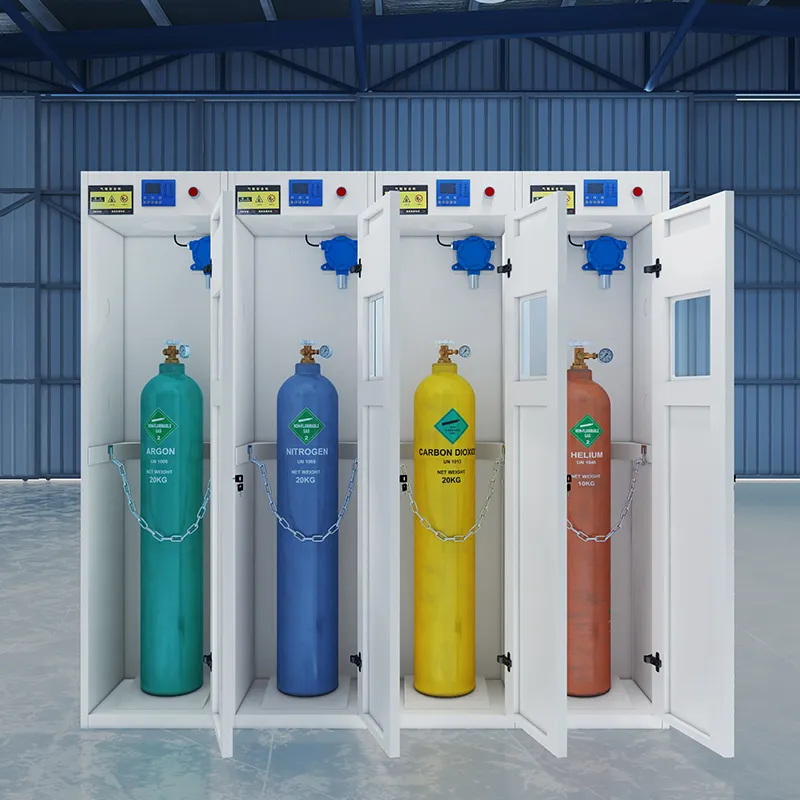 प्रयोगशाला गैस की बोतल भंडारण अलमारियाँ ज्वलनशील सुरक्षा कैबिनेट हवा तंग कैबिनेट के लिए गैस सिलेंडरों