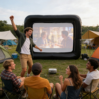 Écran de projection gonflable pliable imperméable pour l'extérieur, léger et multifonctionnel pour le camping et la randonnée