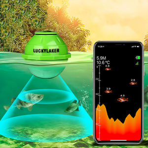 New Wireless FISH FINDER chiều sâu <span class=keywords><strong>Echo</strong></span> <span class=keywords><strong>sounder</strong></span> tần số kép Sonar báo động đầu dò fishfinder iOS & Android với GPS 120ft độ sâu - Product Image 3