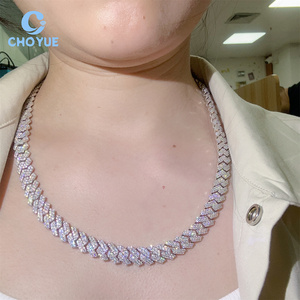 Cadena Cubana de Plata de Ley 925 con Diamantes Moissanite VVS de 10 mm, Estilo Hip Hop, Joyería Fina - Product Image 6
