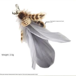 Çevre dostu tüy-kesilmiş çan ahşap saplı uzun kutup kedi Teaser oyuncak evcil dişler için temizlik ve anksiyete kabartma - Product Image 3