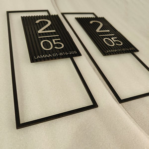 Letreros Personalizados con Números de Habitación de Hotel Ovalados Grabados con Láser, Placas de Número de Puerta de Apartamento Impresas, Letreros de Puerta de Metal Acrílico - Product Image 5
