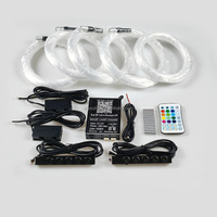 Projecteur de plafond étoilé à fibre optique en gros, 8 ports + 10 modules de distribution, 2400 étoiles, contrôle RF et par application, pour éclairage ciel étoilé automobile