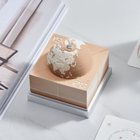 Calendrier de bureau créatif 3D en forme de panda, en papier découpé à la main, avec notes adhésives, cadeau culturel
