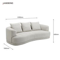 Canapé modulaire en tissu pour OEM, ensemble de 3 places, idéal pour villa, salon, appartement, canapé moderne