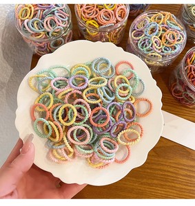 Paquete de 100 Unidades de Pequeñas Bandas Elásticas para el Cabello, Bandas de Goma de Colores para Bebés - Product Image 5