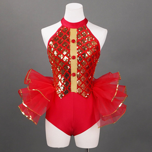Mädchen Patriotisches Cheerleader-Kostüm Uniform Rock Gestreiftes Matrosenmädchen Marine Ballett-Tanzkostüm Bühnenauftritts-Kostüm - Product Image 3