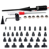 Kit de viseur laser métallique rechargeable avec 32 adaptateurs, modèles rouge/vert haute luminosité, interrupteur à bouton-poussoir durable