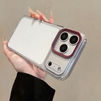 Étui magnétique transparent pour iPhone 17 16 Pro Max avec cadre métallique pour objectif d'appareil photo, aimant puissant, coque de protection de luxe
