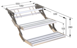 Ventes d'usine Forte En Alliage D'aluminium Manuel Pliant Double Étapes pour Camping-Car <span class=keywords><strong>Semi</strong></span> Remorque Campeurs - Product Image 6