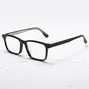 Nouvellement disponible lunettes en acétate femmes mode optique à la main cadre carré rétro hommes monture optique monture de lunettes