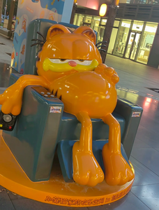 Lindo para <span class=keywords><strong>Garfield</strong></span> gato resina artesanía escultura fibra de vidrio mascota dibujos animados artesanía para decoración del hogar - Product Image 6