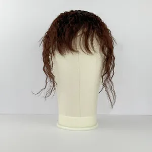 Küçük saç Topper postiş doğal Hairband örgüler düz saç patlama ile insan saç Topper klip Topper kadınlar için