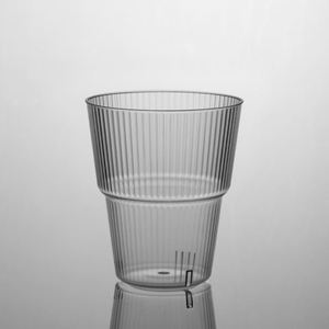 Vente en gros - Gobelets en plastique côtelés 420 ml à rayures verticales, résistants à la chaleur, pour café, vin, whisky, bière, tasses - Product Image 6