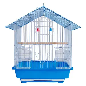 Durable Stainless Steel Parrot Bird Cage Hanging Cages With Tray Splash-proof Feeder for Birds Breeding Cage Nest House