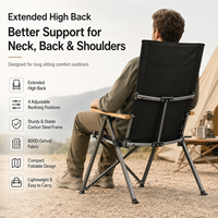 Chaise de camping pliable et inclinable en acier inoxydable, portable et réglable, pour la randonnée, les repas, le parc, les pique-niques en plein air, les barbecues, la pêche et les loisirs