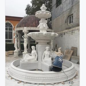 Grandes fuentes <span class=keywords><strong>de</strong></span> cascada <span class=keywords><strong>de</strong></span> sirena <span class=keywords><strong>de</strong></span> <span class=keywords><strong>Cantera</strong></span> romana Vintage construcción amarilla Natural con mármol para aplicación <span class=keywords><strong>de</strong></span> Hotel - Product Image 5