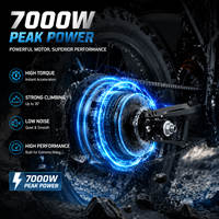 Motocicleta Eléctrica Todoterreno M7 Ultra 7000W, 72V 25Ah, Motor de Tracción Media, Suspensión Completa, Alto Torque, para Adultos