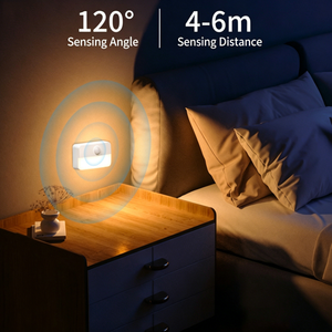 Auto <b>Motion</b> <b>Sensor</b> Night <b>Light</b>,Battery/USB <b>Rechargeable</b>,for Kitchen,Bedroom, Closet (, 120° Angle, 4-6m Range, No Wiring Needed) - Product Image 4