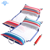 Lot de 2 hamacs flottants pour piscine en tissu 4-en-1, confortables, relaxants, portables, hamacs gonflables XL pour l'eau