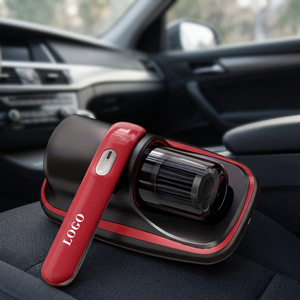 Aspirateur portable sans fil pour voiture, anti-acariens, rouge et noir, alimenté par batterie, nettoyeur portatif pour le nettoyage intérieur des voitures - Product Image 1