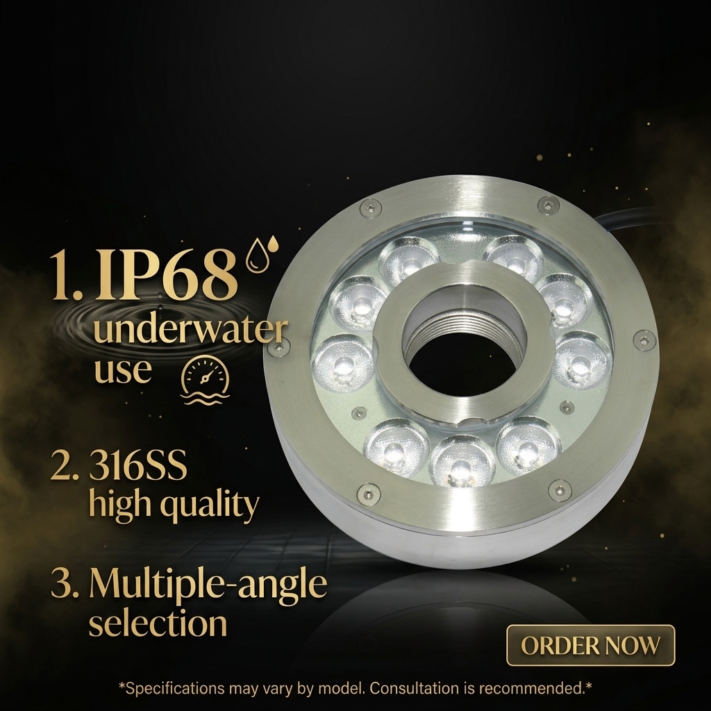 LED RGB Underwater Fountain Light for Outdoor Swimming Pool