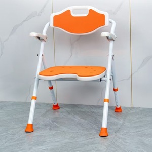 Chaise de douche pliable en alliage d'aluminium, siège antidérapant avec dossier pour une utilisation en toute sécurité dans la salle de bain - Product Image 1