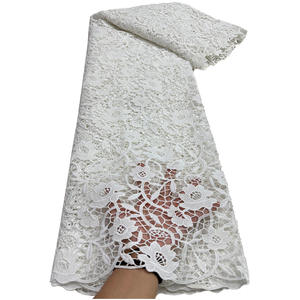 Dentelle Guipure noire dentelle ajourée dentelle broderie tissu suisse dentelle femme africaine robe de mariée robe de soirée robe de soirée - Product Image 4