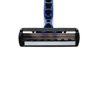 Mango de goma de afeitar con logotipo personalizado, maquinillas de afeitar de preparación de doble cara para hombre de plástico de viaje impermeables - Product Image 5