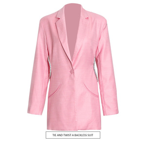 Blazer único de moda para mujer de manga larga Casual sin espalda Sexy Night Club Party chaquetas y abrigos para mujer <span class=keywords><strong>Blazers</strong></span> señoras mujeres - Product Image 5