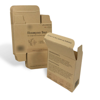 Boîtes Biodégradables en Papier Kraft Brun pour Savon ou Shampooing Solide, Emballage Pliant Personnalisé pour Savons Faits Maison et Cosmétiques