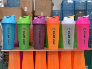 कारखाने थोक कस्टम लोगो 400 मिलीलीटर 600 मिलीलीटर प्लास्टिक, शेकर बोतल लीक के लिए पानी की खेल शैली के लिए पानी की बोतल - Product Image 3