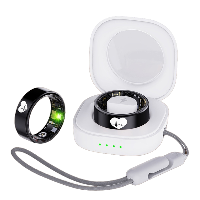 Intelligent R30 Health Monitoring Ring ECG Body Temperature Heart Rate Blood Oxygen HRV Monitoring App Control IP68 Waterproof