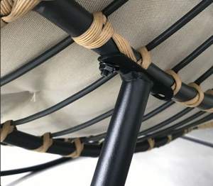 كرسي هزاز جديد فاخر من الروطان، كرسي استرخاء منسوج يدويًا من الخيزران للفناء الخلفي والشرفة وغرفة الشمس، مجموعة أثاث للاسترخاء - Product Image 3