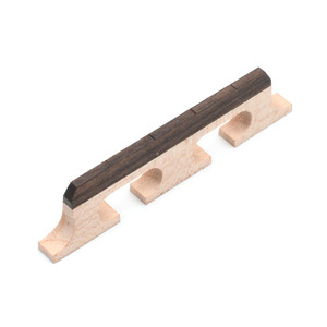 Pont de banjo réglable en bois massif avec touche en ébène et érable pour banjos à quatre/cinq/six cordes - Product Image 2