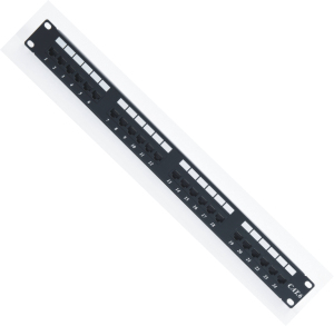 Panneau de brassage CAT6 UTP 24 ports RJ45 double IDC 19 pouces pour montage en rack, 100 % testé professionnellement <span class=keywords><strong>T568A</strong></span>/<span class=keywords><strong>B</strong></span>, plus de 1000 cycles de couplage - Product Image 2