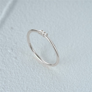 CANNER Minimalist <b>Silver</b> 925 Dainty Thin <b>Stacking</b> <b>Rings</b> Jewelry 1.5MM Triple Stone 18k Yellow Gold <b>Ring</b> Foir Women Wholesale - Product Image 2