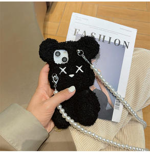 NOUVEAU étuis de téléphone une pièce mignons pour jeunes filles ours en peluche avec sangle pour i phone 12 13 <span class=keywords><strong>14</strong></span> <span class=keywords><strong>pro</strong></span> <span class=keywords><strong>max</strong></span> housse de téléphone portable - Product Image 5