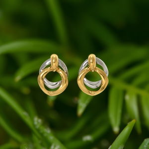 Fine Geometric Minimalist Hoop <b>Earrings</b> 316L Stainless Steel PVD Gold Plating Sustainable Resistant Jewelry - Product Image 3