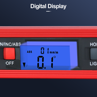 Niveau numérique GVDA avec inclinomètre LCD haute précision 360° °   Détecteur d'angle avec base magnétique et mode ABS/INC pour le travail du bois