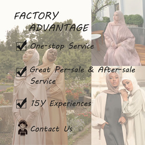 Individuelles Muslimisches Damenkleid, Bescheiden, Lange Ärmel, Bodenlang, Paillettenbesetzt, Bequem, Einfarbig, Chiffon, <span class=keywords><strong>Dubai</strong></span> Abaya Kleid - Product Image 4