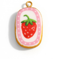 NANVAR Bulk 304 RVS Fruit Charms Verguld Aardbei Kers Citroen Hangertjes Voor Zomer Sieraden Maak Benodigdheden