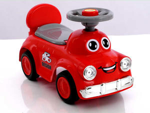 Coche de Juguete con Diseño de Sonrisa de Dibujos Animados para Niños, con Música y Luces, Juguete Divertido para Niños Pequeños con Bocina <span class=keywords><strong>BiBi</strong></span>, Andador para Bebés de 1 a 3 Años - Product Image 1